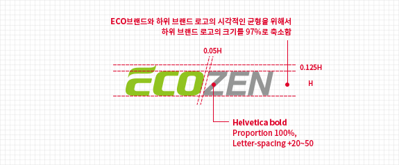 ecozen 로고 사이즈간격